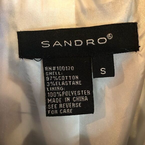 Sandro jacket size small giraffe print lined black - Picture 2 of 7